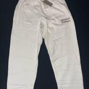 Summer Fridays White Joggers